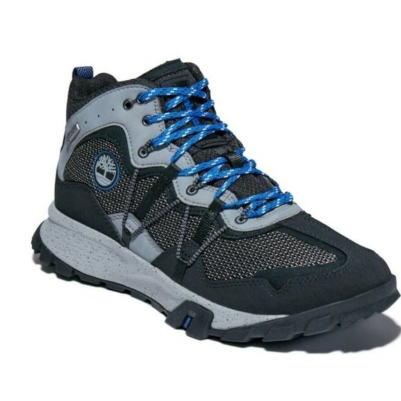 Timberland GARRISON Trail Waterproof Mid Hiker Black Mesh with Blue TB0A2A7FT015